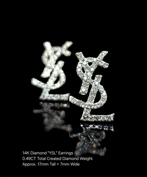 ysl diamond|YSL dual row rings.